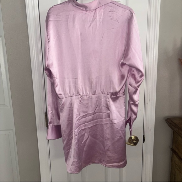 Zara Pink Satin Dress - Large - Picture 3 of 3